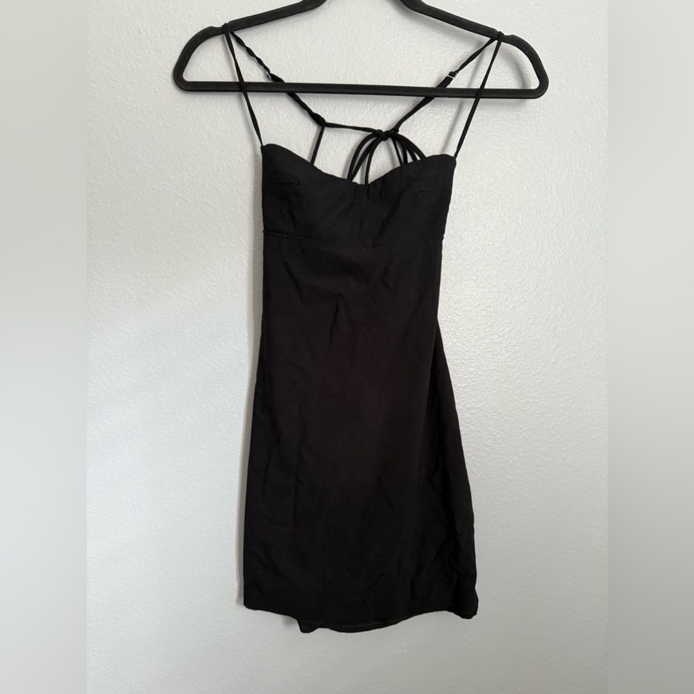 Zara black linen dress size xsmall